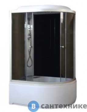 картинка Душевая кабина Aquarius SWT-1905 L высокий поддон 120*80*210 тонированное  стекло, проф. серебро