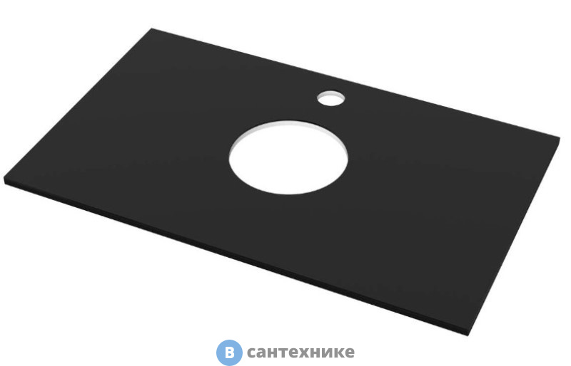 Столешница Taliente TA-MB-ST60-Nero лакобель 60 чёрное стекло на подложке МДФ 10 мм (подходит к белой мебели)