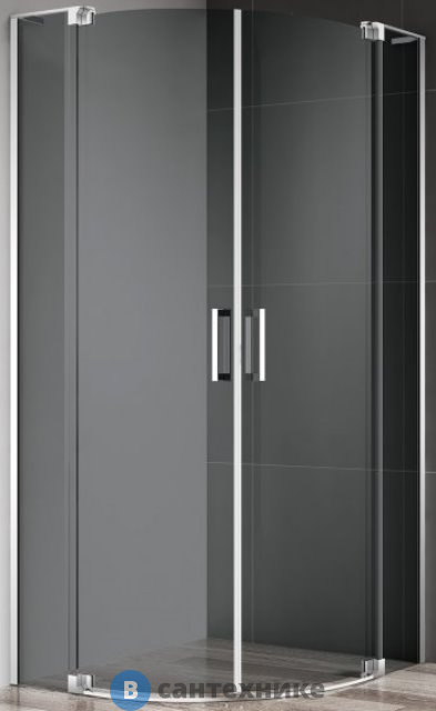 Душевой уголок Cezares SLIDER-R-2-90/100-GRIGIO-Cr без поддона