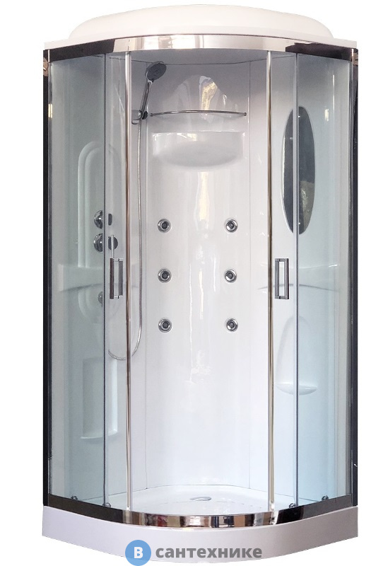 Душевая кабина Royal Bath RB 90HK2-T-CH 900*900*2170 (прозрачное)