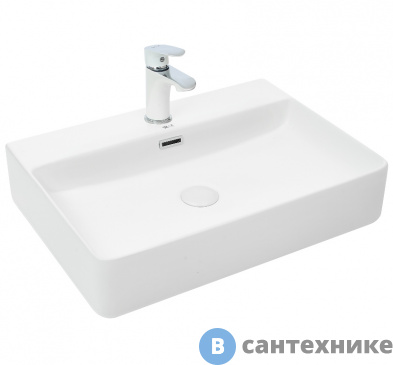 картинка Раковина WELTWASSER ELBACH 2173 MW накладная (матовая белая) /600х420х120/