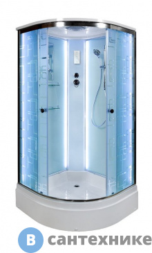 картинка Душевая кабина Deto ЕМ2790 LED (90х90х220 см)