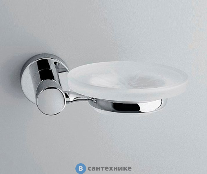 Мыльница WasserKRAFT Donau K-9429 стеклянная металл, хромоникелевое покрытие, матовое стекло