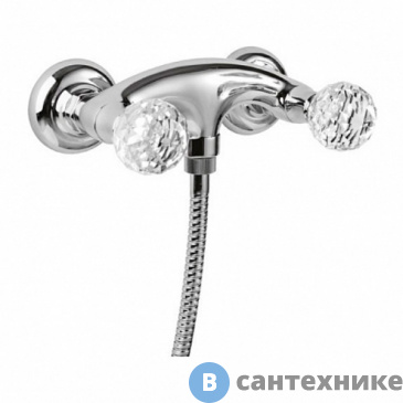 картинка Смеситель Cezares ATLANTIS-DS-01-Sw для душа, хром, ручки Swarovski