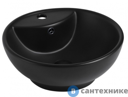 картинка Раковина ABBER Bequem AC2101MB накладная чёрная матовая