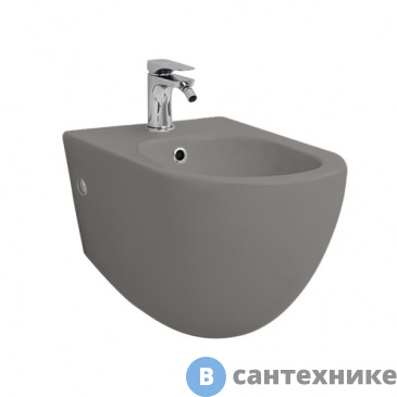 картинка Биде Artceram FILE 2.0 подвесное 36х52 см, с креплениями, с 1 отв под смеситель, grigio oliva (FLB001 15 00)