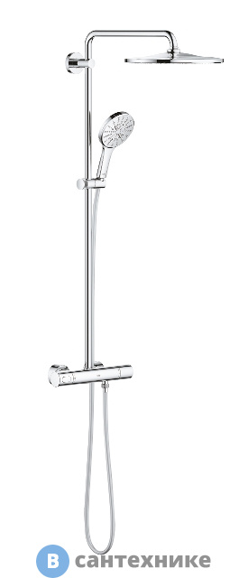 Душевая стойка Grohe 26648000 Rainshower 310 SmartActive с термостатом (белая луна)