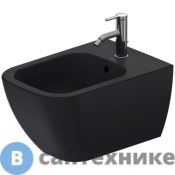 Биде подвесное Duravit Happy D.2 355х540 мм, с переливом 1 отв для смес. , антрацит матовый (2258151300)