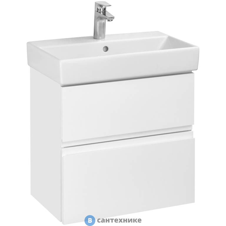 Тумба под раковину Roca OLETA 56,4 A857639806 подвесная, белый глянец