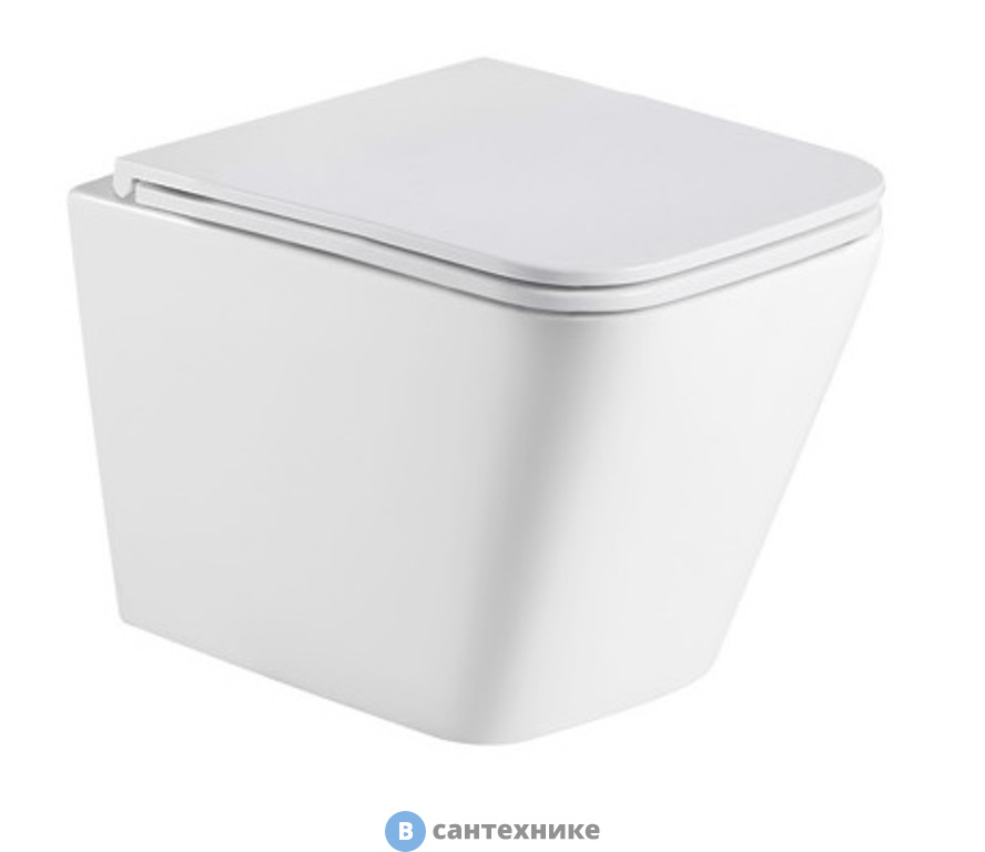 Унитаз с инсталляцией WELTWASSER и кнопкой смыва (AMBERG 350 ST + GELBACH 043 GL-WT + AMBERG RD-BL)