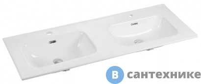 картинка Раковина GID-ceramic 90120S встраиваемая сверху, белый (1215х465)