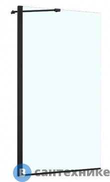 картинка Душевая шторка AZARIO MERRIT AZ-NF6310-1 800*1400 мм, стекло прозрачное, 6 мм, профиль чёрный (AZ-NF6310-1 800 BLACK)