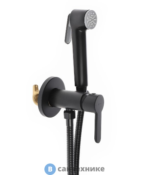 Гигиенический душ Agger Gorgeous A0270044 со смесителем с внутренней частью, чёрный