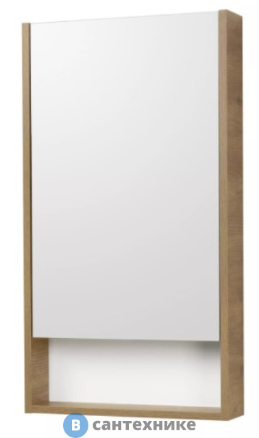 Зеркальный шкаф Акватон Сканди 45 Белый/Дуб Рустикальный (1A252002SDZ90)