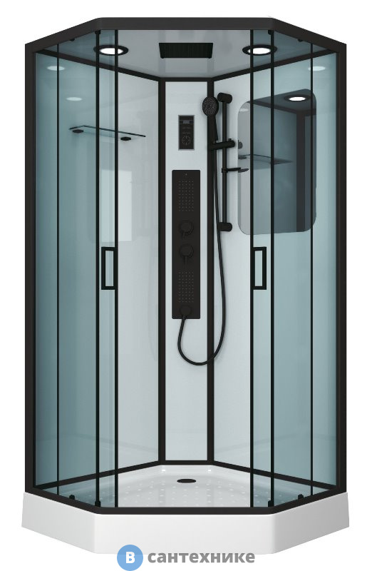 Душевая кабина Niagara NG- 6901GD black (900х900х2200)