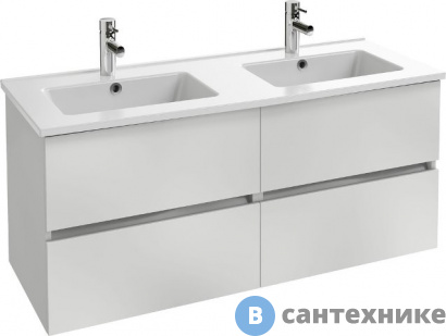 картинка Тумба под раковину Jacob Delafon EB2384-J5 120 см, 4 ящика, белый лак глянец
