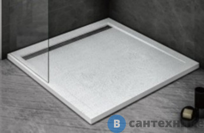 картинка Душевой поддон Cezares TRAY-AS-A-90-30-W из искусственного мрамора, без сифона