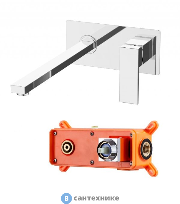 Смеситель BelBagno ROMANO ROM-BLM-CRM встраиваемый для раковины, хром