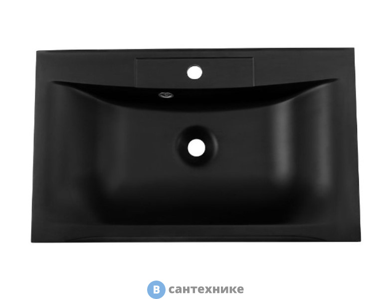 Раковина Art & MAX AM-LAV-750-MR-FP-Nero из искуственного мрамора