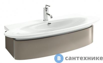 картинка Тумба под раковину Jacob Delafon PRESQU`ILE EB1101-N21 серый титан лак (109х45х24,1)