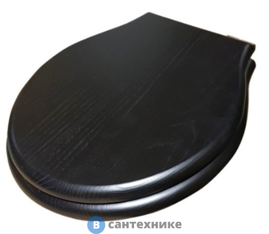 Сиденье GLOBO Paestum для унитазов деревянное (для PAS03, PA025, PA001,PA002,PA003, PA004), цвет черный дуб/хром с микролифтом (PS20RN)