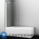 картинка Шторка WasserKRAFT NEW Berkel 48P01-80 WHITE Fixed стеклянная на ванну