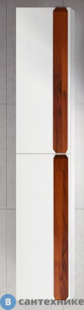 Шкаф BelBagno 33 см AURORA-1600-2A-SC-BL-P-L подвесной, с двумя распашными дверцами с доводчиками, две полки внутри, левосторонний, Bianco Lucido