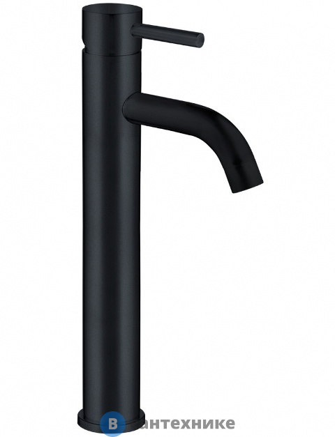 Смеситель ABBER Wasser Kreis AF8111B для накладной раковины, чёрный матовый