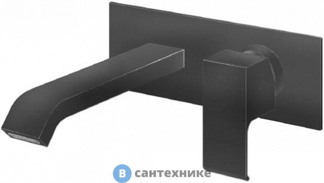 Смеситель Cezares PORTA-BLI-NOP для раковины однорычажный, с донным клапаном, чёрный матовый