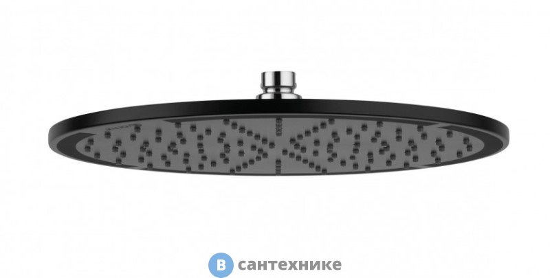 Верхний душ Kludi A-QA 6433087-00 круглый, плоский, 300 мм, чёрный матовый