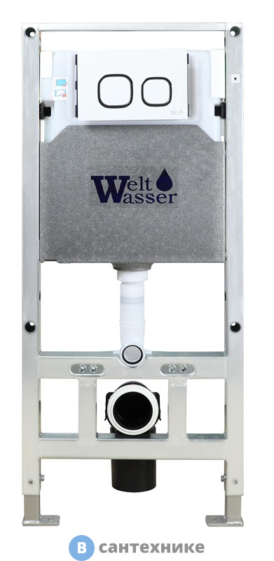 Инсталляция WELTWASSER WW AMBERG 506 ST MT-CR для унитаза, матовый хром клавиша