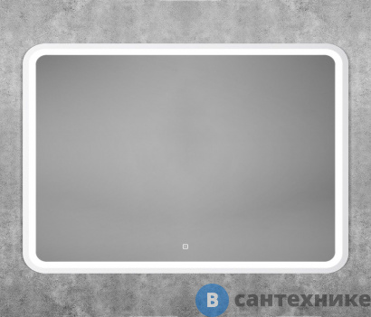 картинка Зеркало Art & MAX AM-Gen-1000-800-DS-F-White с подсветкой "Genova 1000x800"