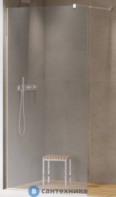 Душевая перегородка Cezares LIBERTA-L-1-110-GR-Cr с односторонним входом, стекло графит, профиль хром, 1100x1950 мм