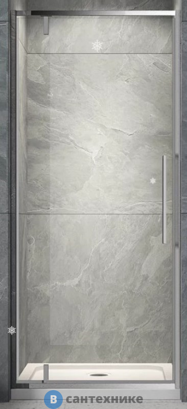 Душевая дверь Veconi VN-33 VN33-70-01-C7 стекло прозрачное, 6 мм (70*195)