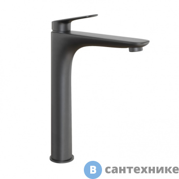 картинка Смеситель Paini Laguna LAYO205LL для раковины, без донного клапана, высокий, чёрный