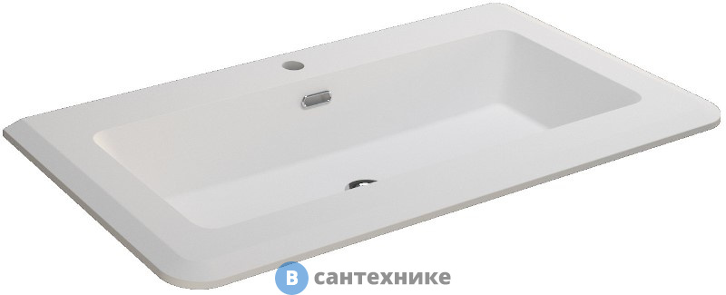 Раковина Cezares 50264 из искусственного мрамора, solid surface, Bianco opaco, 95x49x14