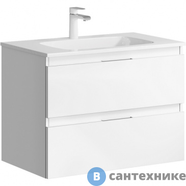 картинка Тумба под раковину Aqwella ACCENT 75 ACC0175W (подвесная, белый)