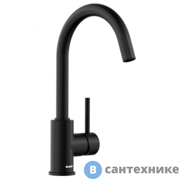 картинка Смеситель Blanco 526649 MIDA чёрный матовый