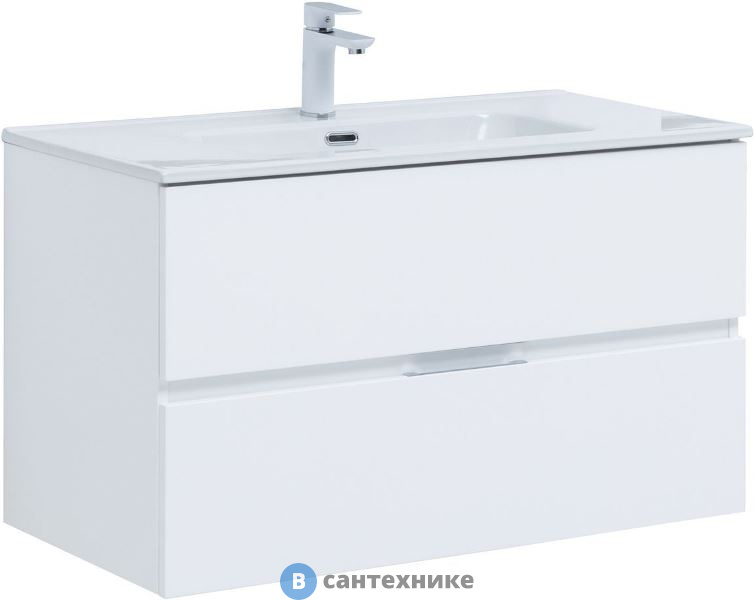 Тумба под раковину Aquanet Алвита new 90 белый матовый (303920)