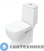 Унитаз с бачком SANITA LUXE BEST SL DM с двухрежимной арматурой, сиденьем из дюропласта, системой soft close, clip up (BSTSLCC04020522)