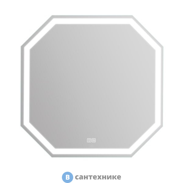 Зеркало BelBagno SPC-OTT-800-800-LED-TCH-WARM со встроенным светильником, сенсорным выключателем и подогревом, 800x30x800