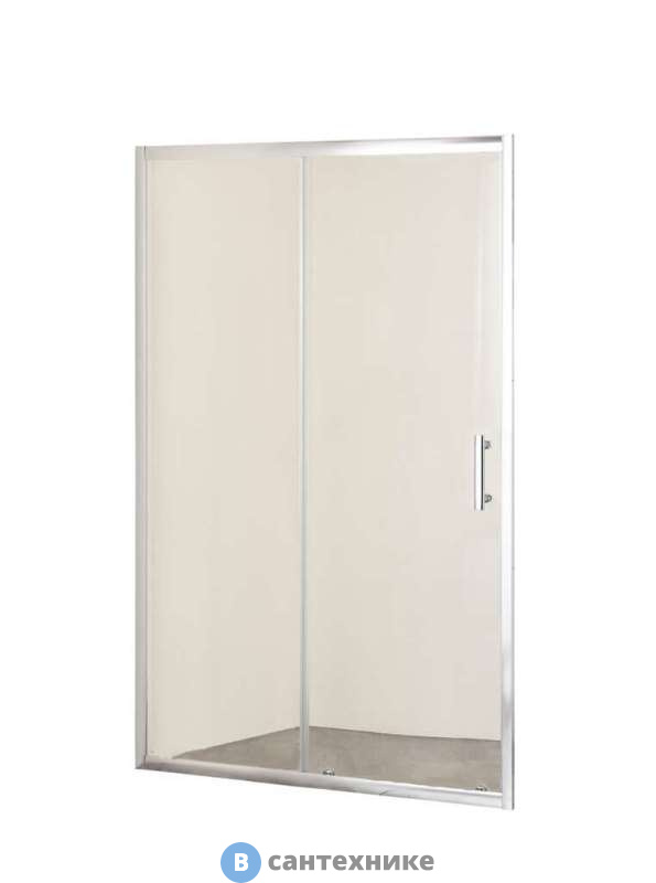 Душевая дверь Taliente TA-120-1CP, прозр. стекло 6 мм, хром профиль 120*195 см