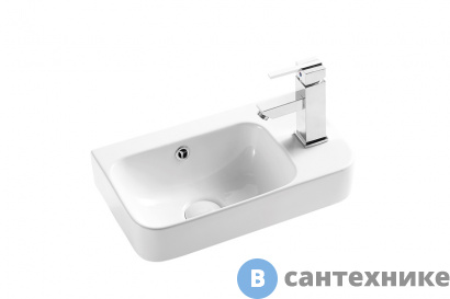 картинка Раковина WELTWASSER WW AISBACH 5117 L подвесная 450х260х155