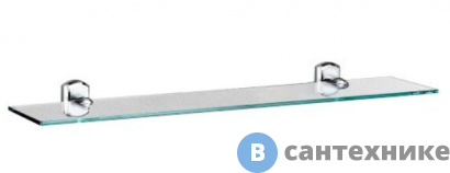 картинка Полка WasserKRAFT Oder K-3024 стеклянная металл, хромоникелевое покрытие, закаленное стекло