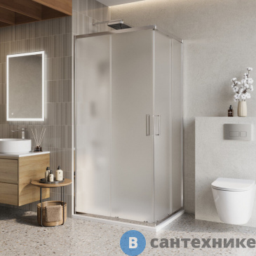 картинка Душевой уголок BelBagno LUCE-AH-2-100/80-P-Cr без поддона