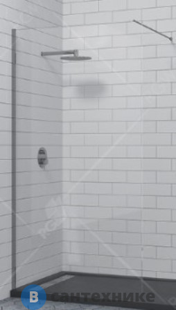 Душевая перегородка RGW WA-002 80*195 хром/прозрачное/6 мм (790-805) (35100208-11)