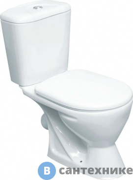 картинка Унитаз-компакт ROSA Поло белый н/п под кн/арм(бачок,+ 2х ур арм Alca Plast.,сиденье п/п м.лифт)