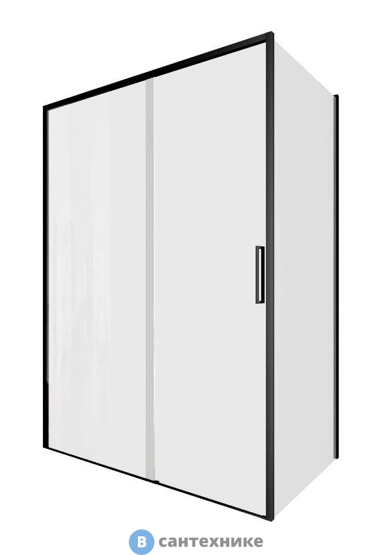 Душевой уголок Aquanet Pleasure Evo 130x90 AE65-130x90-BT без поддона, профиль черный, прозрачное стекло (324137)