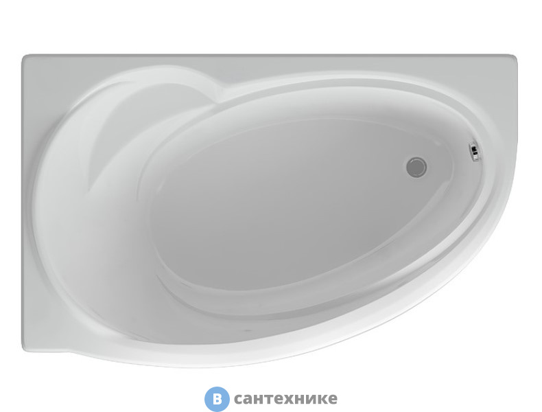 Ванна акриловая AZARIO PAOLINA AV.0072170 асимметричная 170*97 см, левосторонняя, без каркаса и сифона