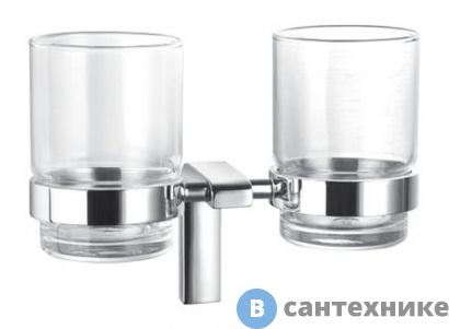 картинка Держатель Cezares CZR-F-8930A стакана настенный, двойной, хром